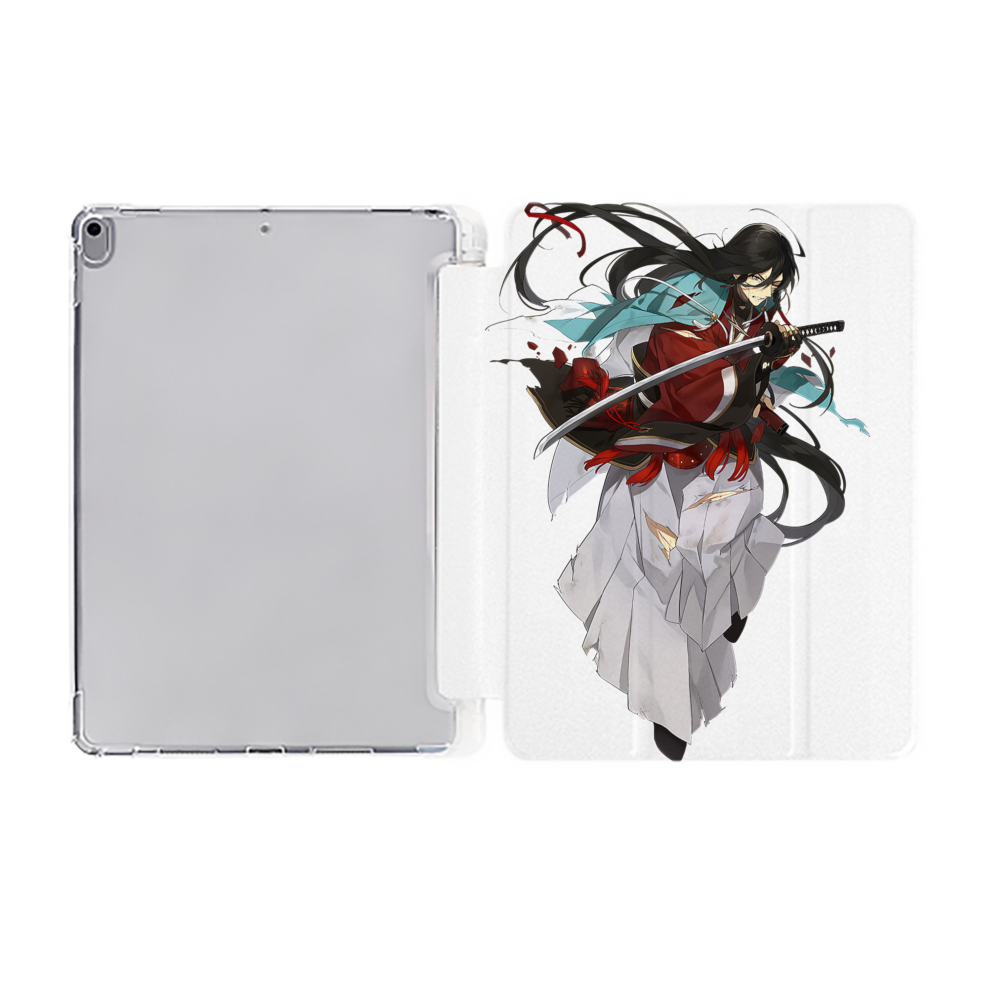 （画像用） 刀剣乱舞 Touken Ranbu IPad ケース ペン収納付き 三つ折りスタンド PUレザー×シリコン 対応機種9.5/10.5/10.9インチ